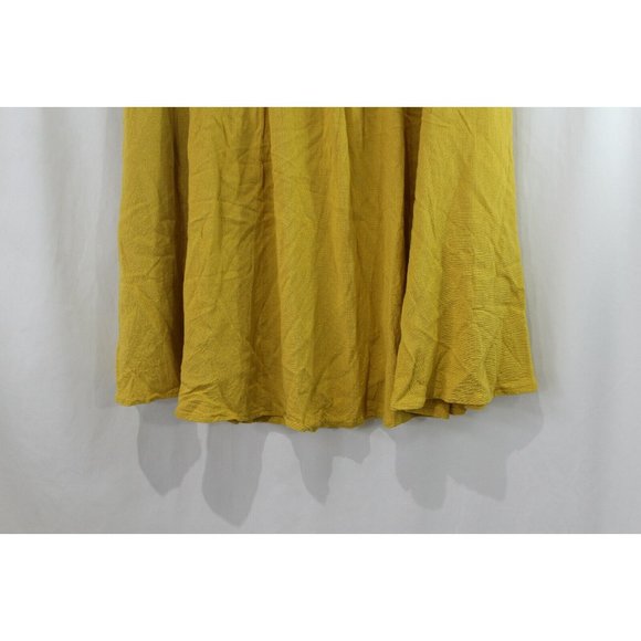 Torrid Womens Yellow Smocked Waist Woven Skater Skirt 00/M - Picture 3 of 6